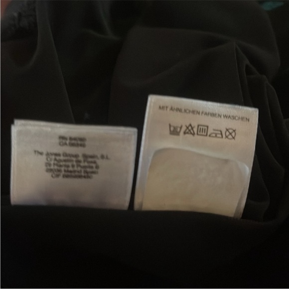 Anne Klein black dress with black flowered lace over green size 10 - Picture 6 of 6